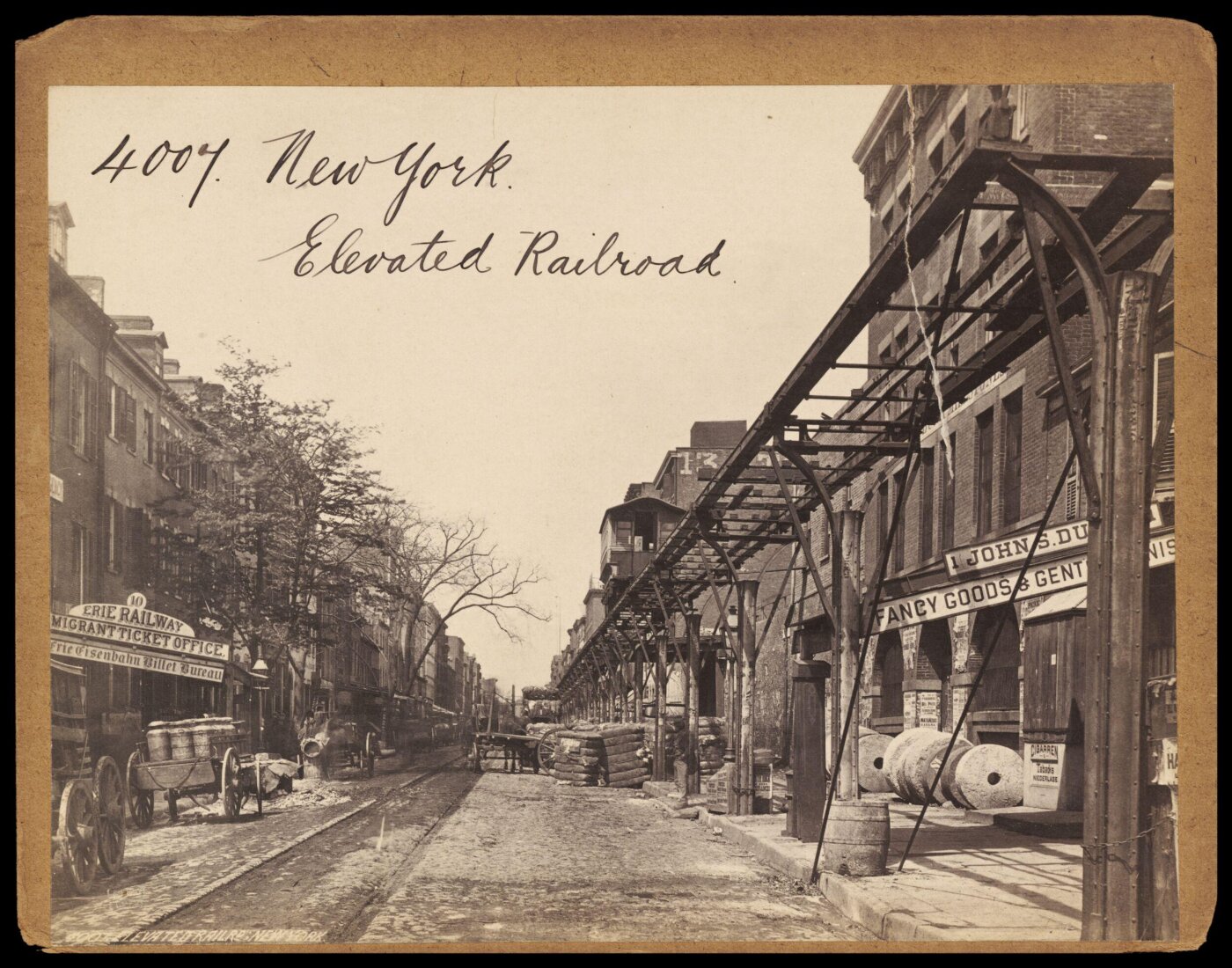 Francis Frith, New York.  Elevated Railroad
