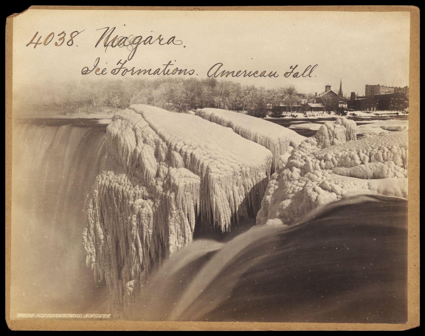 Francis Frith, Niagara.  Ice Formations.  American Fall