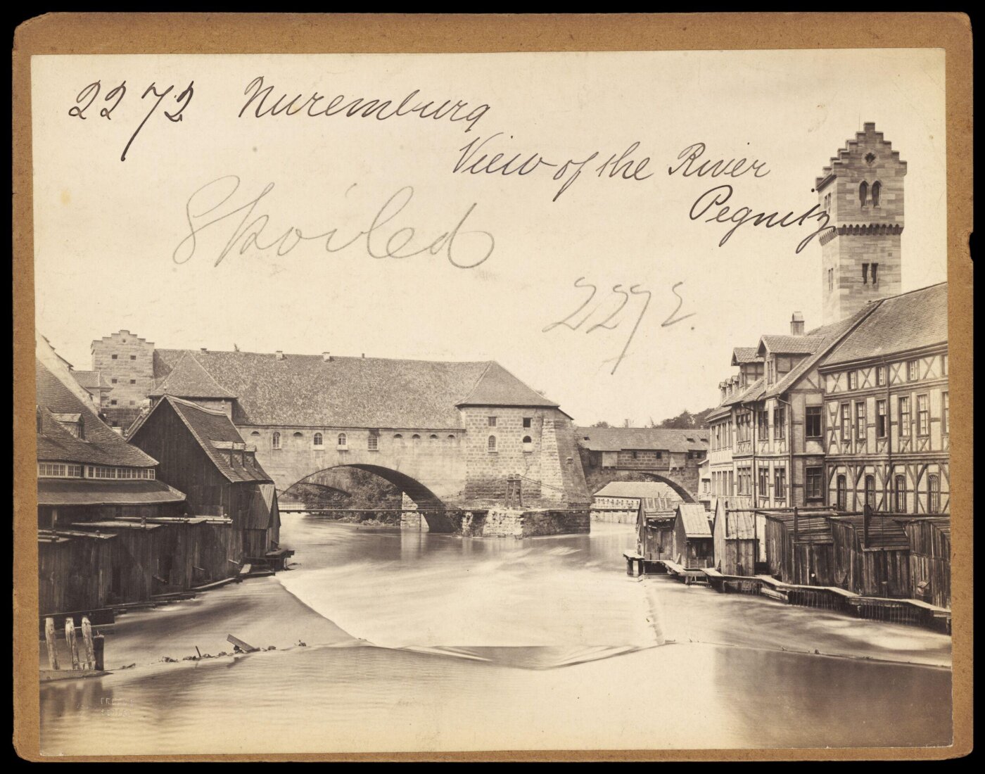 Francis Frith, Nuremburg.  View of the River Pegnitz