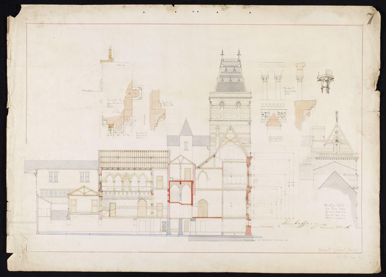 Drawing, Edward William Godwin, May 1861