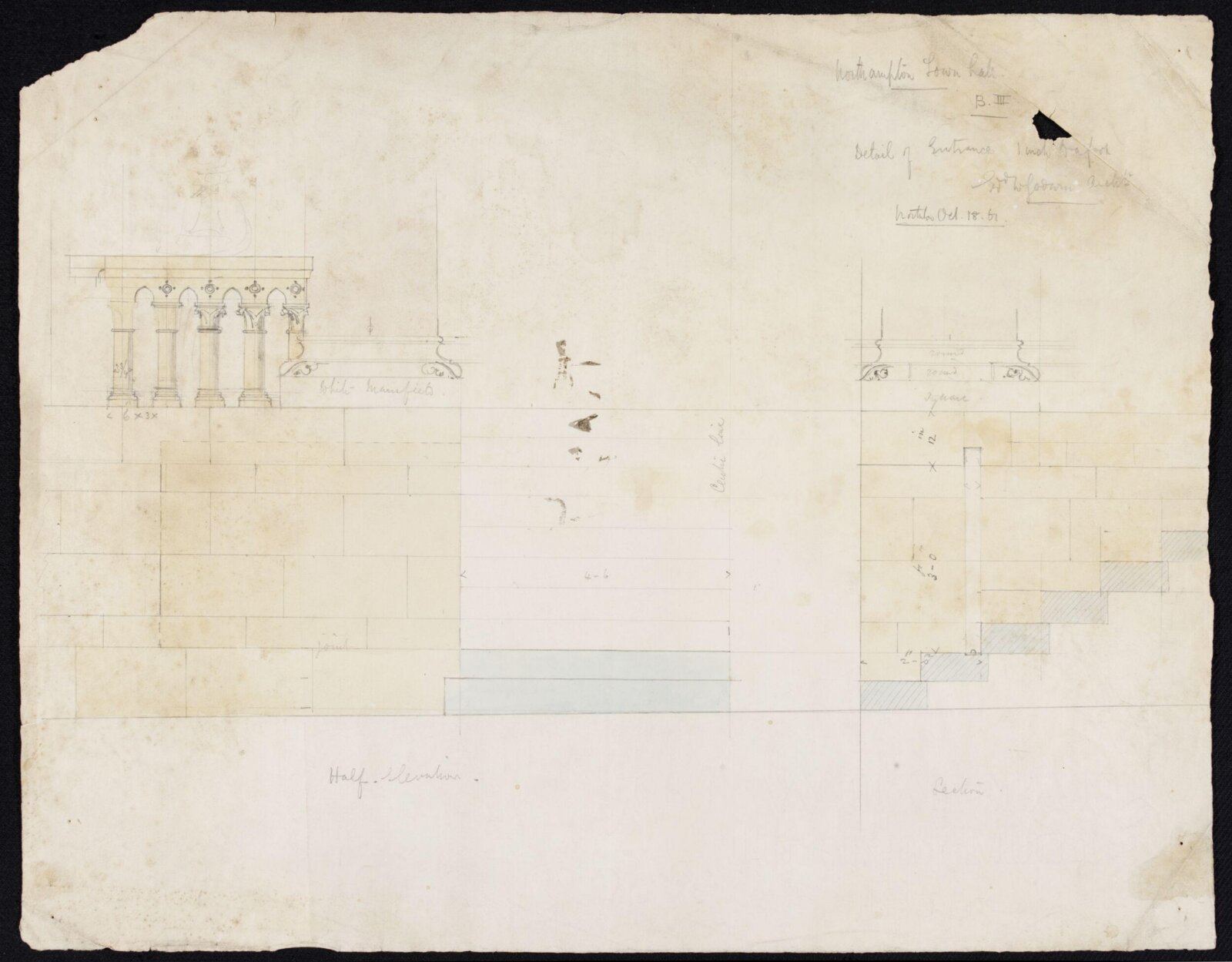 Drawing, Edward William Godwin, October 18 1861