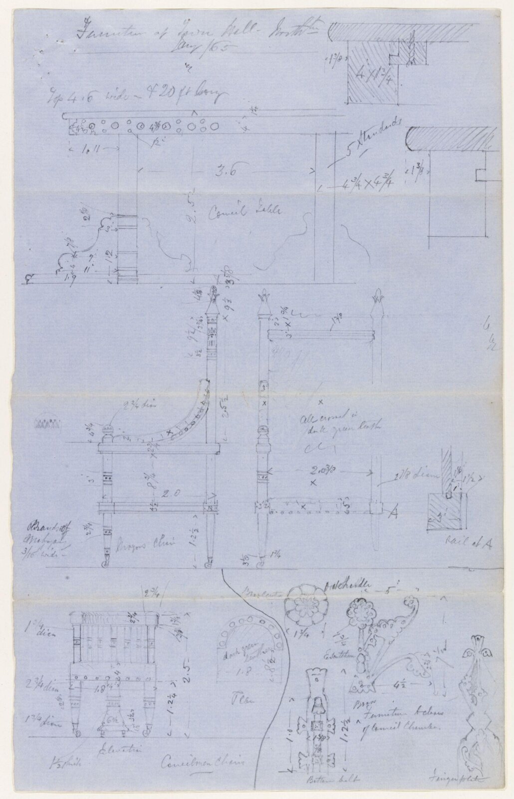 Drawing, Edward William Godwin, January 1865