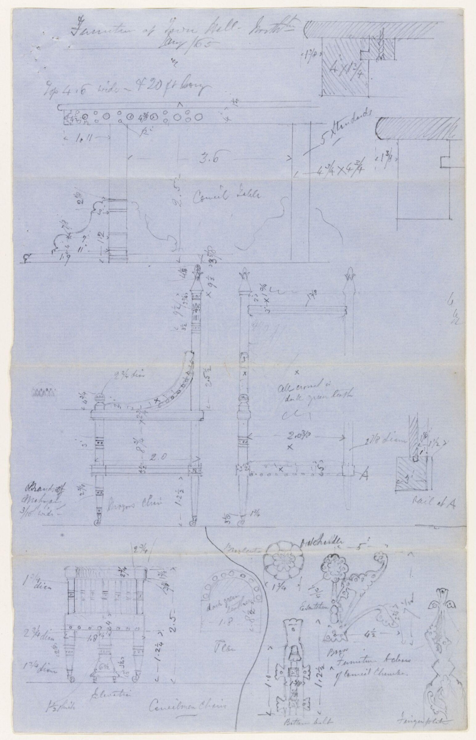 Drawing, Edward William Godwin, January 1865