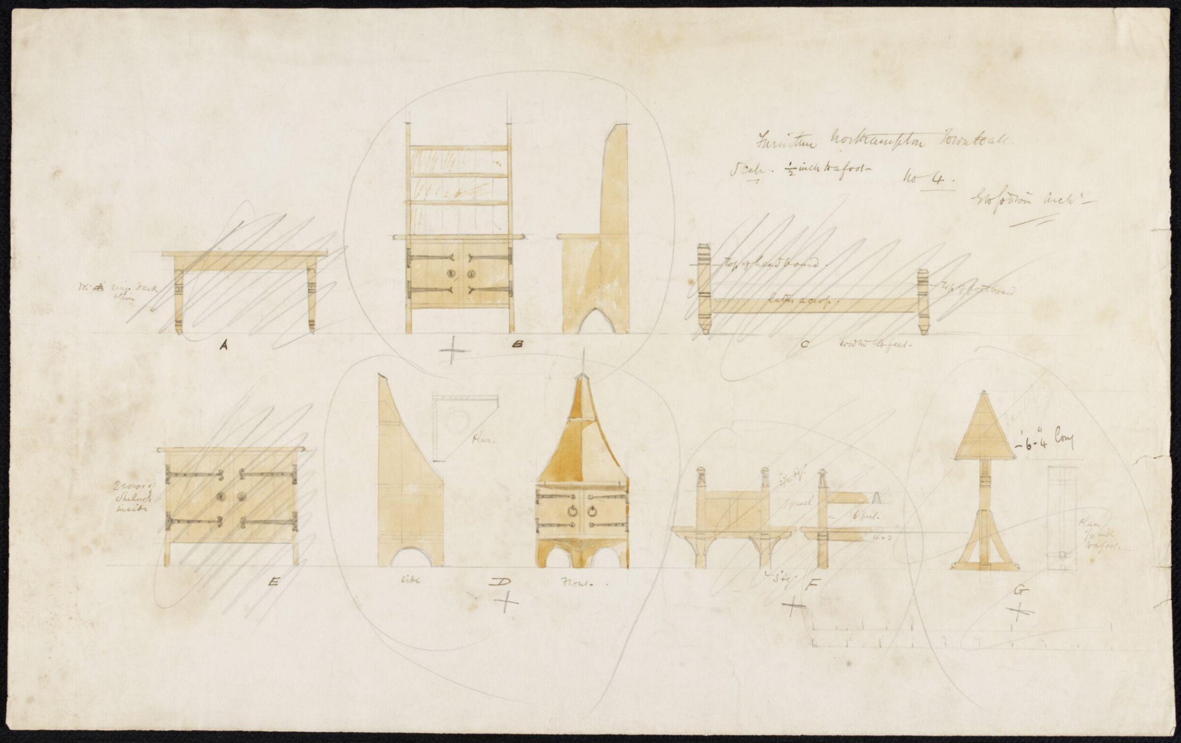 Drawing, Эдвард Уильям Годвин, 1860-1865