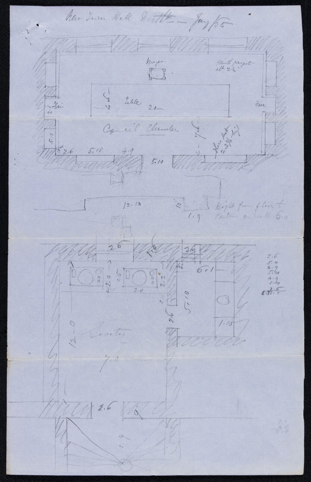 Drawing, Edward William Godwin, January 1865