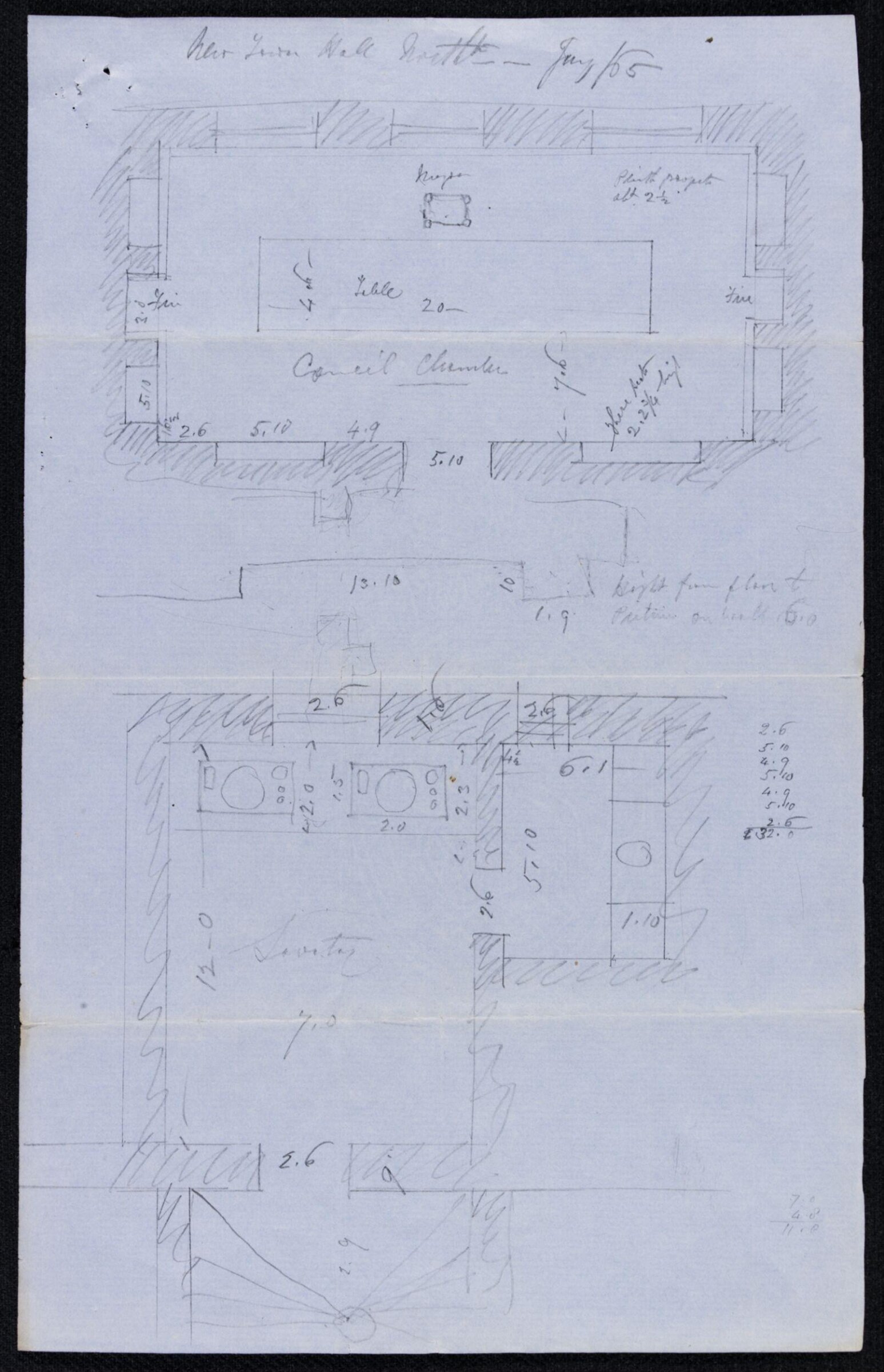 Drawing, Edward William Godwin, January 1865