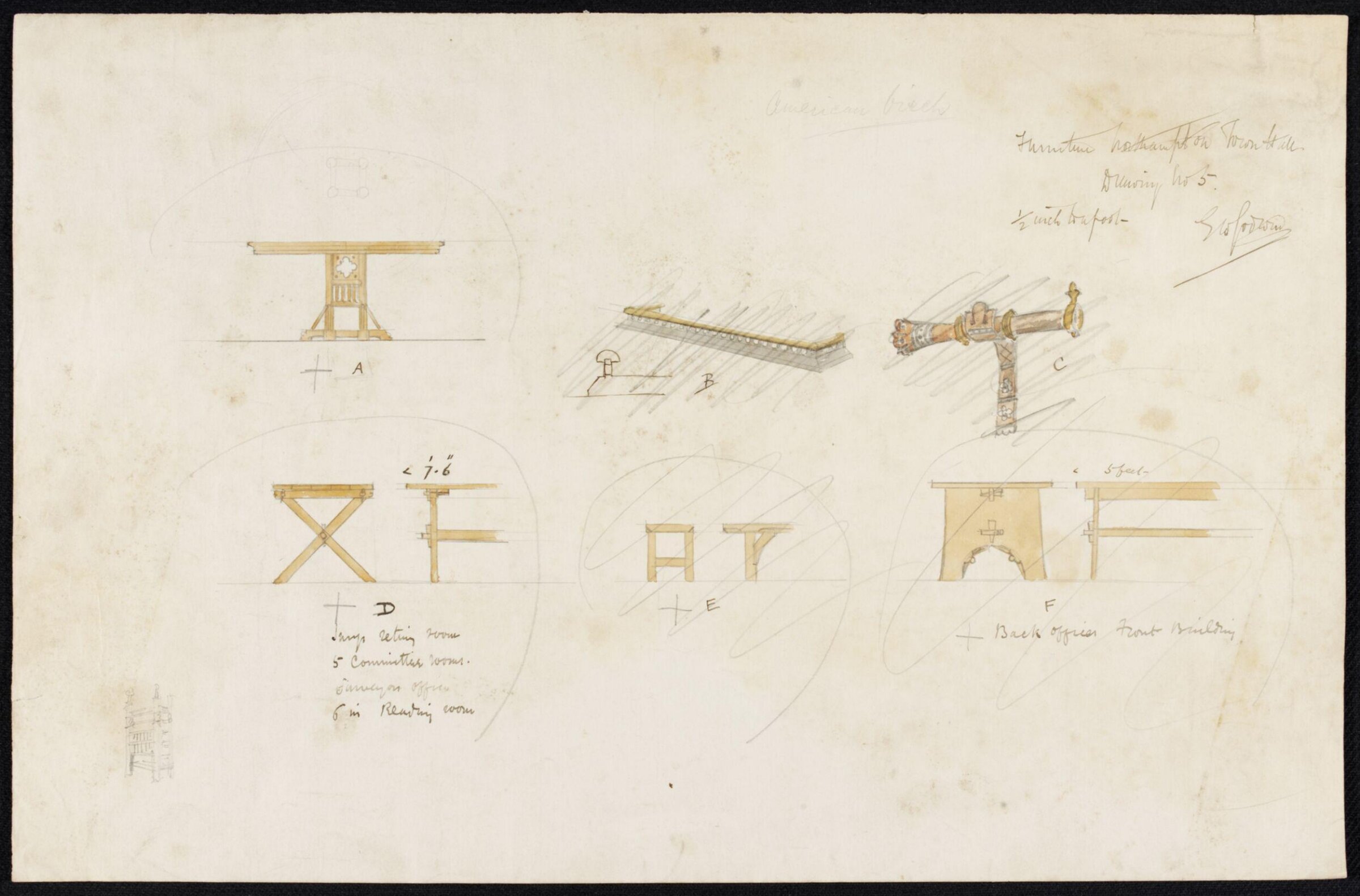 Drawing, Эдвард Уильям Годвин, 1860-1865