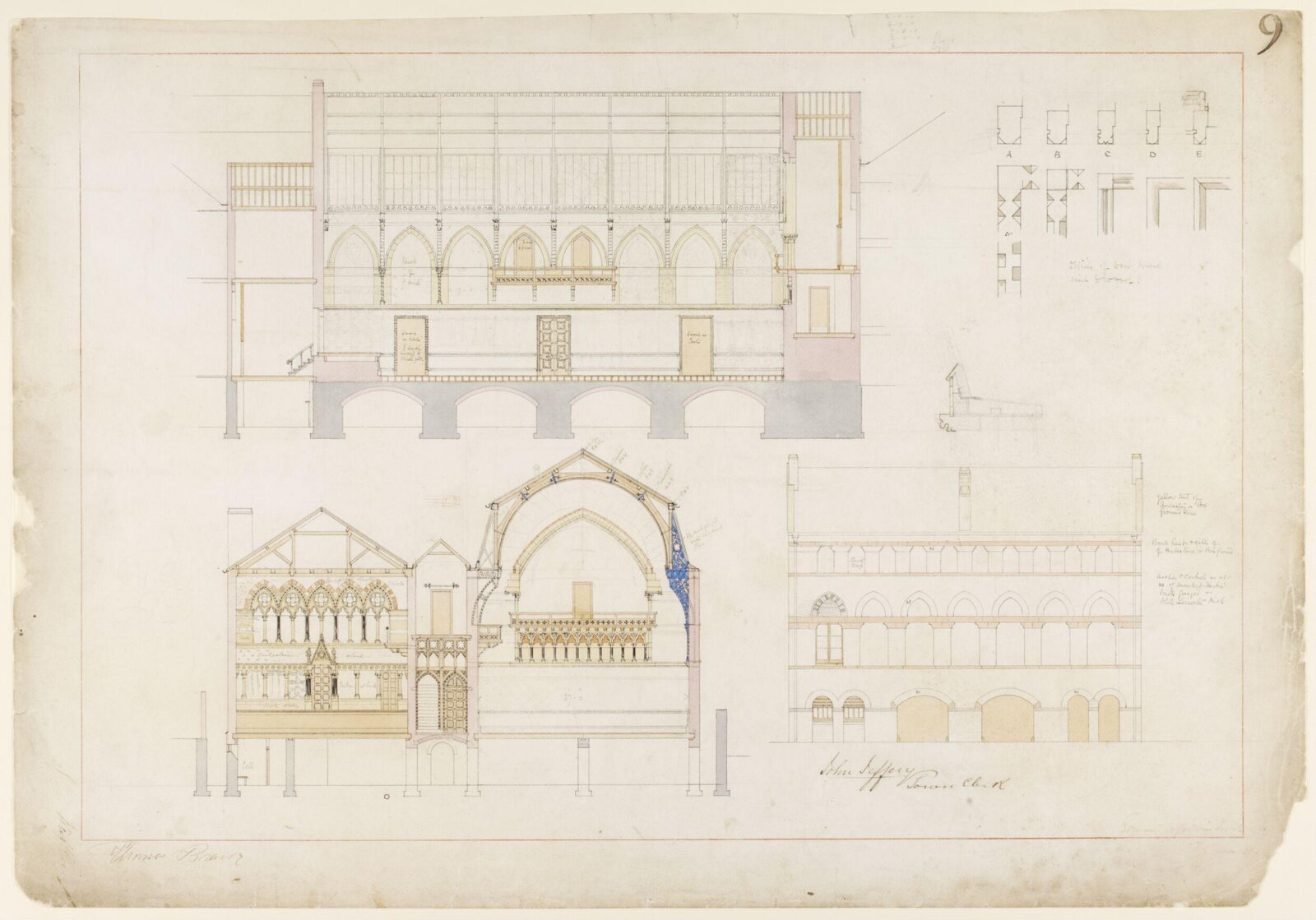 Drawing, Edward William Godwin, May 1861