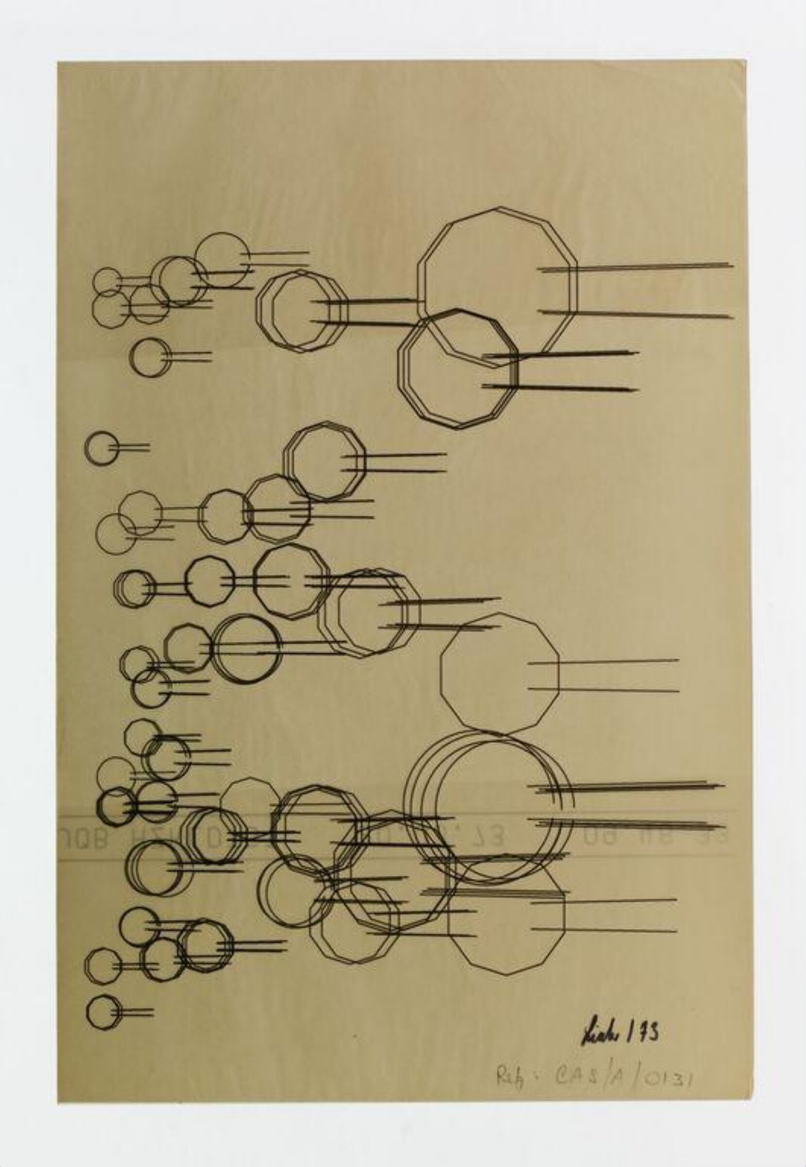 Drawing, Manfred Linder, 1973