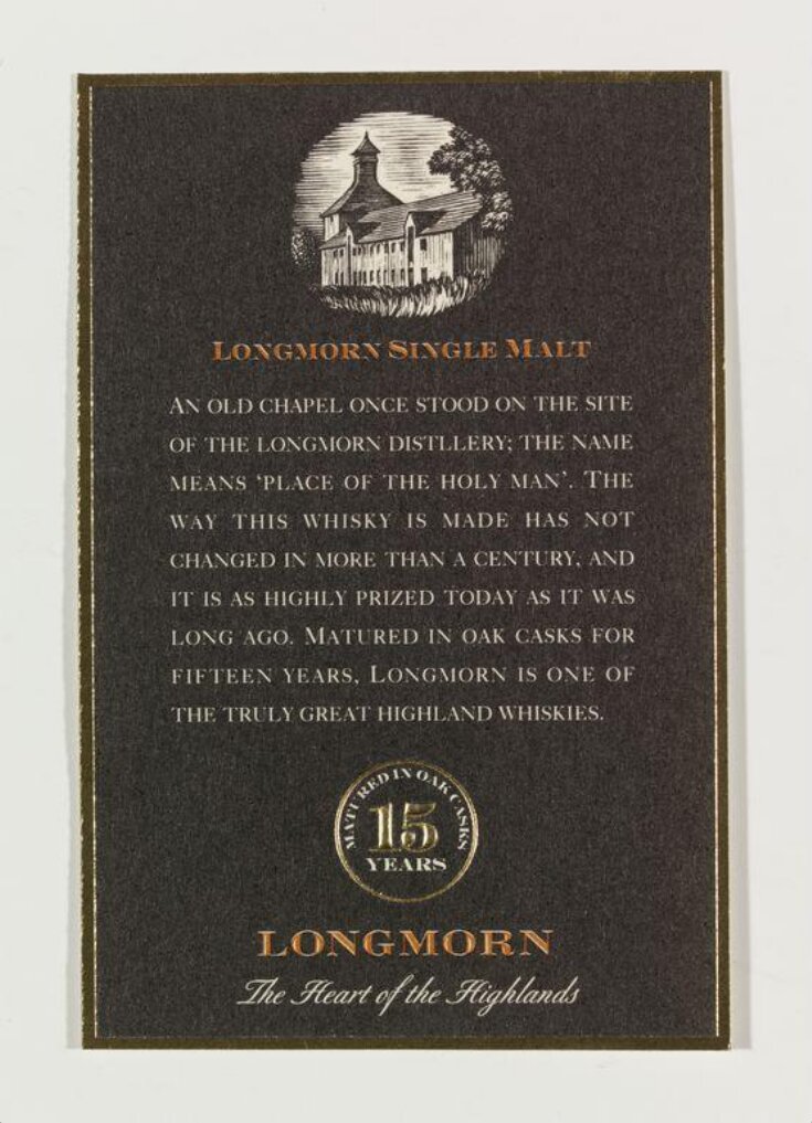 Proof of label for Longmorn Whisky top image