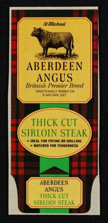 Label for St Michael's Thick Cut Sirloin Steak