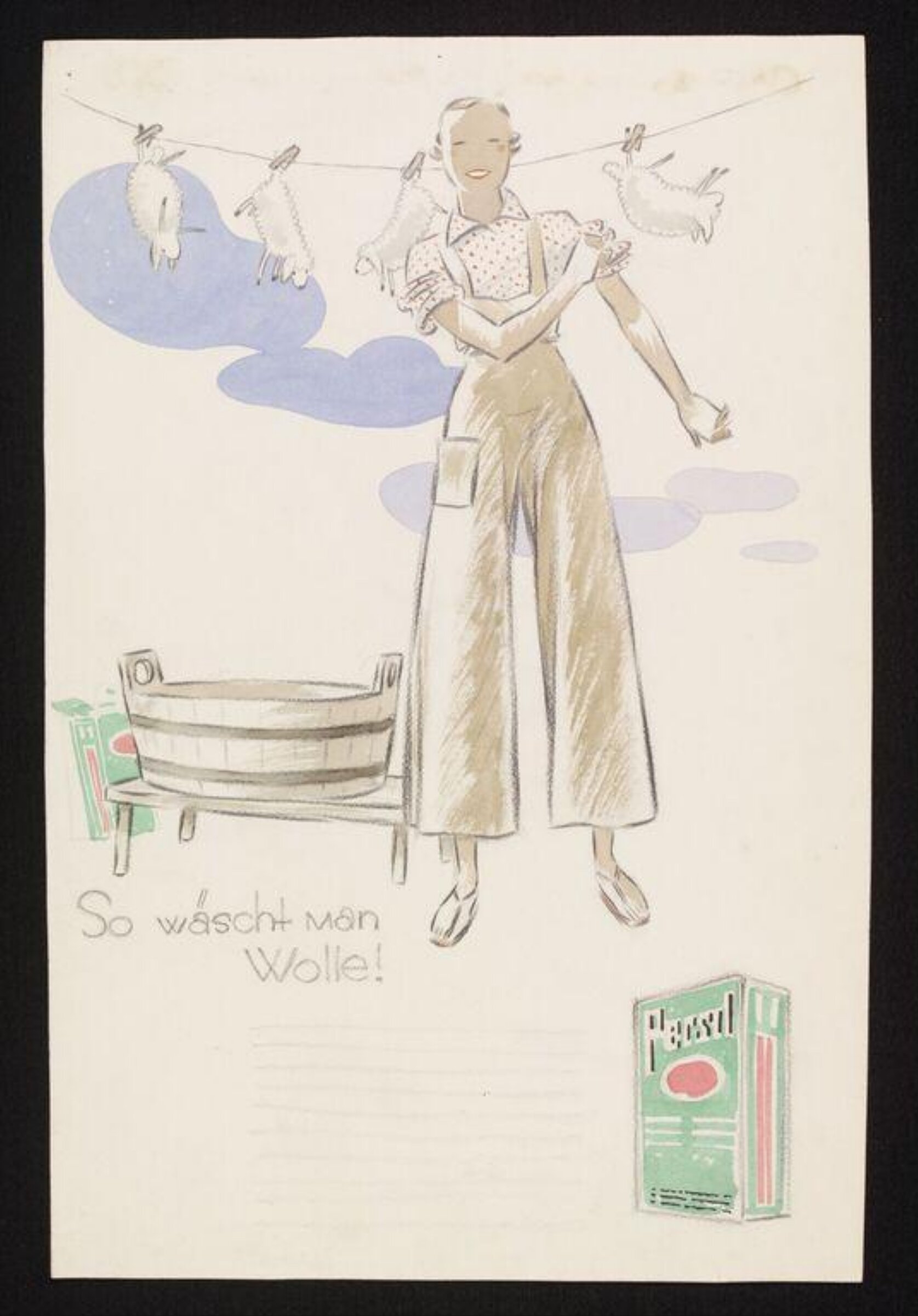 So wascht man Wolle! (That's the way to wash wool!), Ernst Deutsch-Dryden, early 1930s