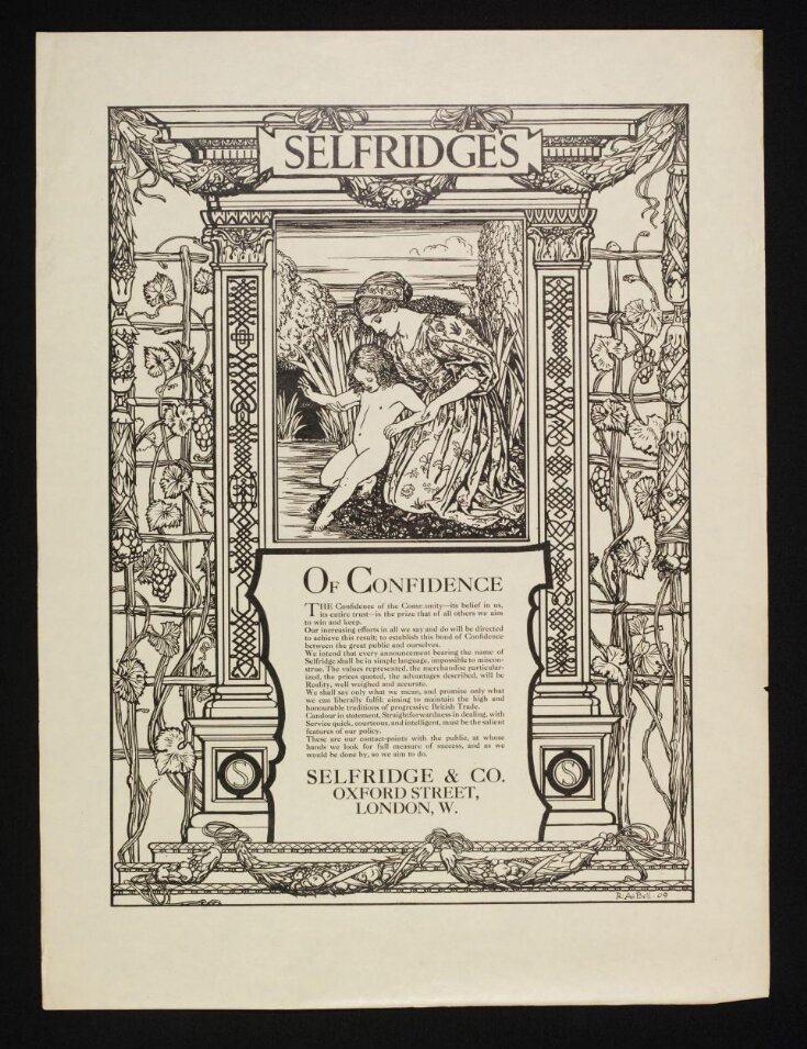 Selfridge's, Of Confidence. top image