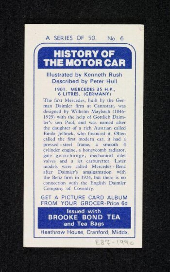 The History of the Motor Car