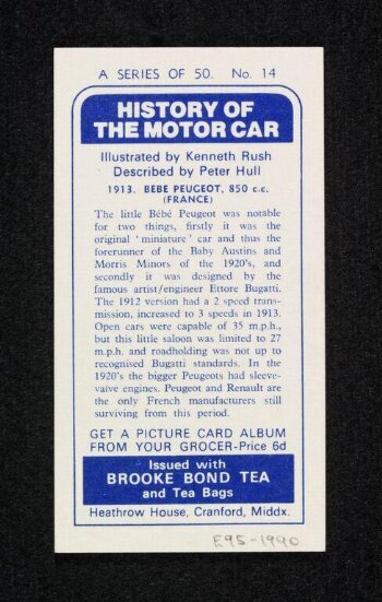 The History of the Motor Car