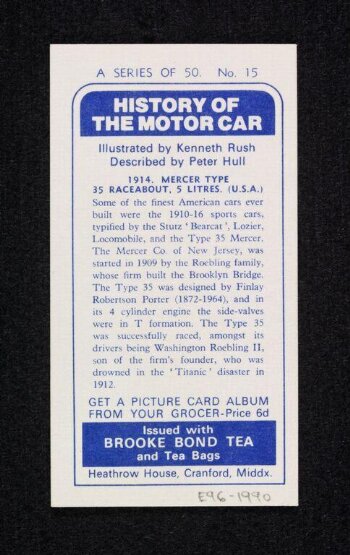 The History of the Motor Car