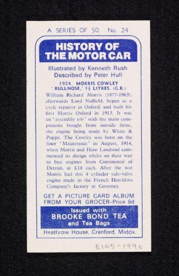 The History of the Motor Car