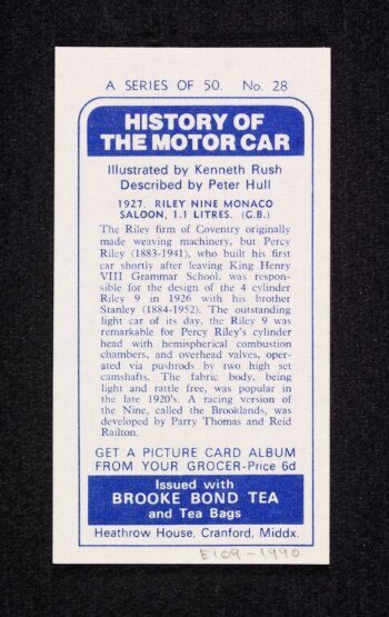 The History of the Motor Car