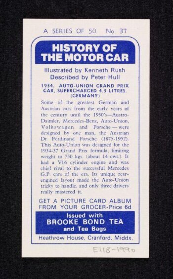 The History of the Motor Car