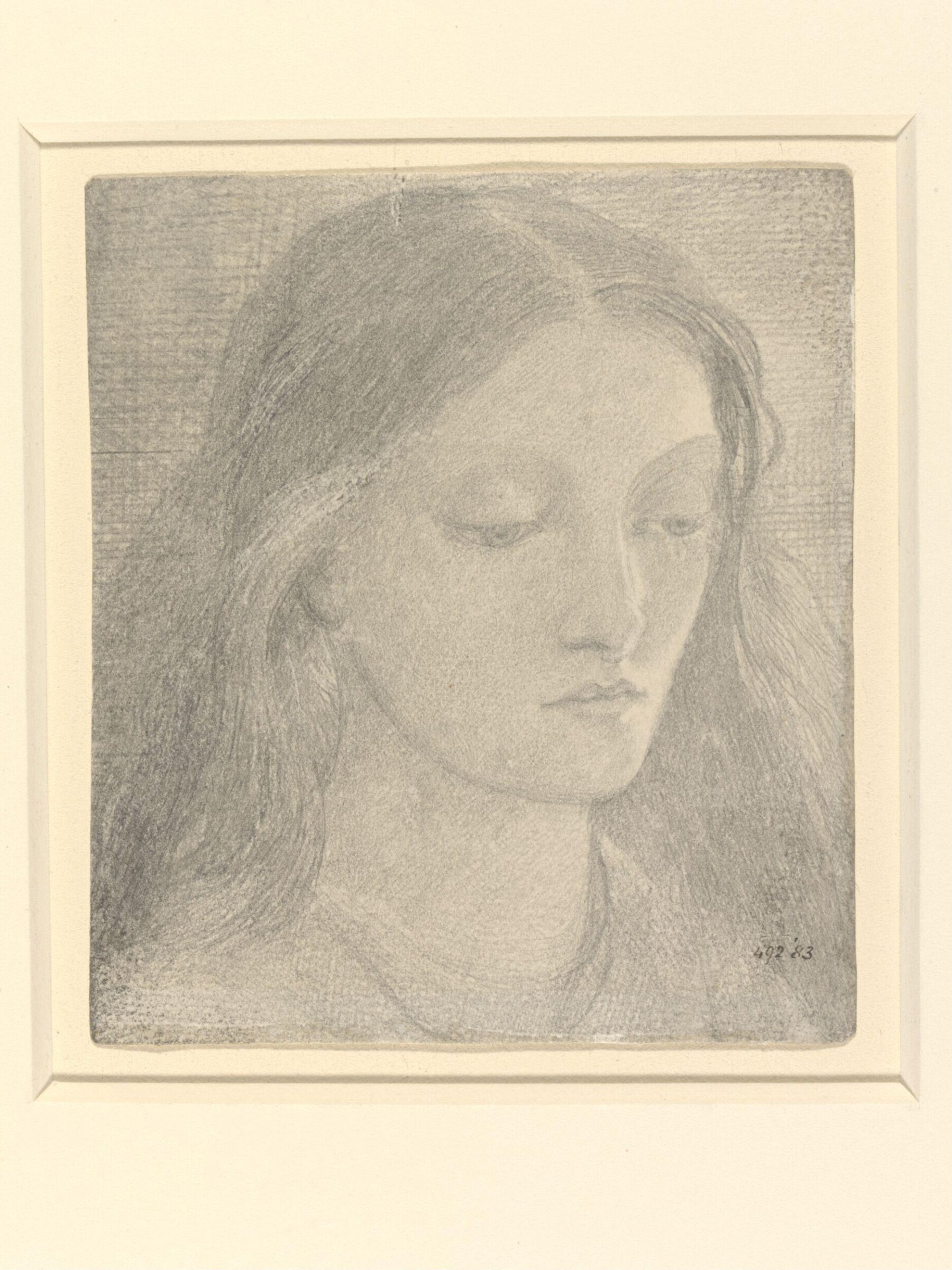 Head of Miss Elizabeth Siddal, Dante Gabriel Rossetti, ca. 1860