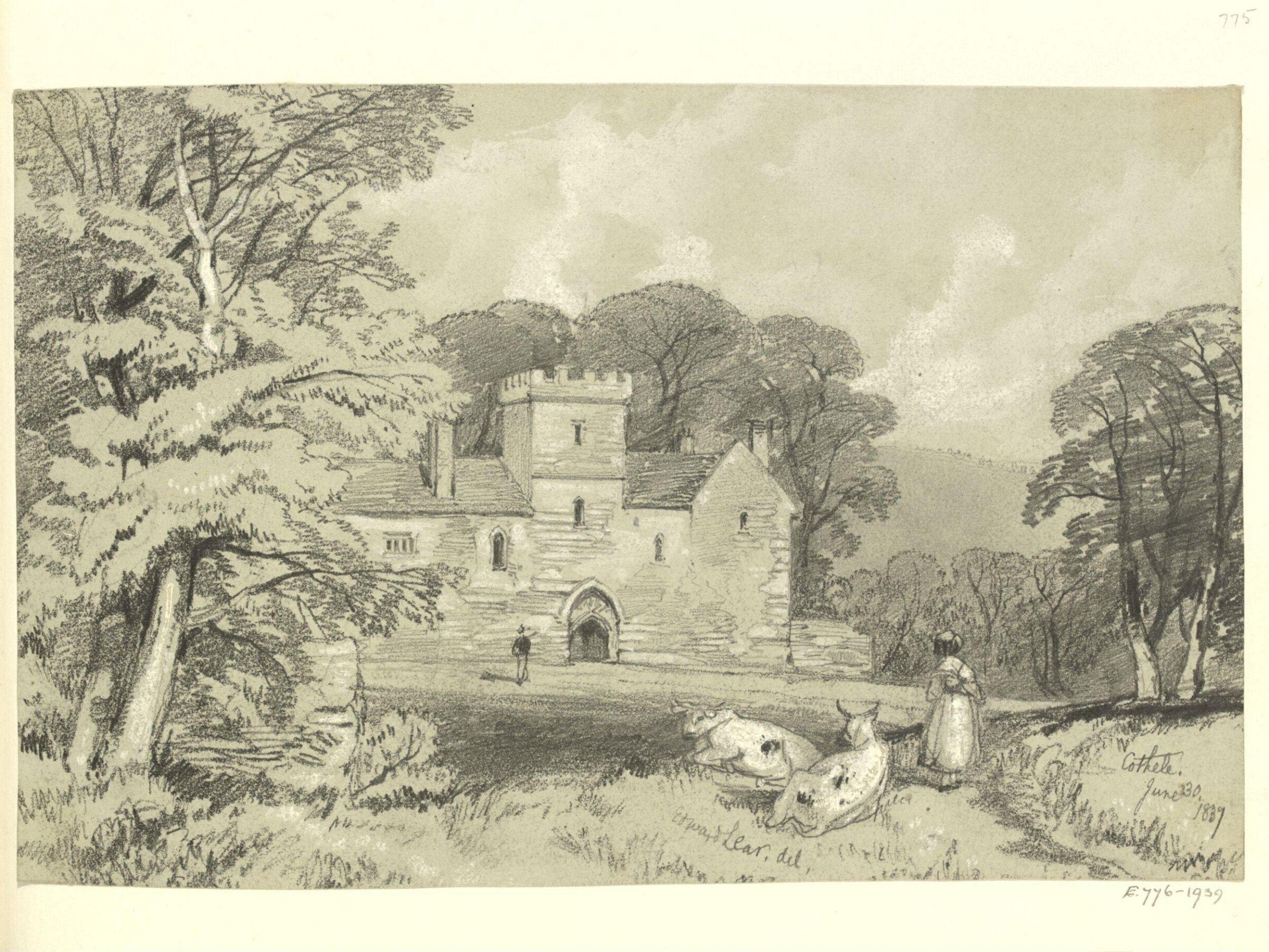 Cotehele, Edward Lear, 20 June 1837