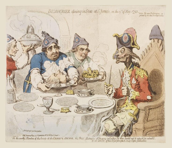 Dumourier Dining in State at St James – The worthy members of society at the Crown and Anchor top image