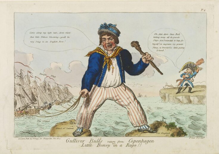 Gulliver Bull's Return from Copenhagen or Little Boney in a Rage!! top image