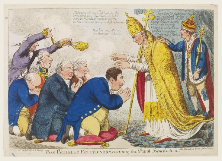 The Catholic Petitioners, recieving [sic] the Papal Benediction image