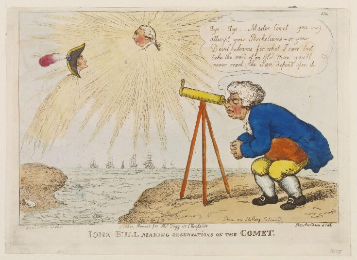 John Bull Making Observations on the Comet top image