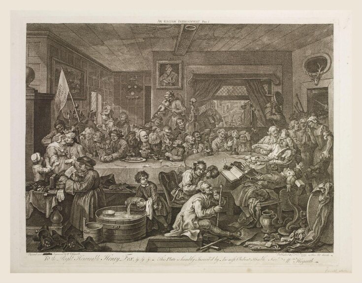 An Election Entertainment, Plate 1, 1757 or 1758 top image