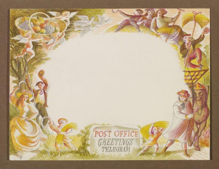 Design for Post Office greetings telegram top image