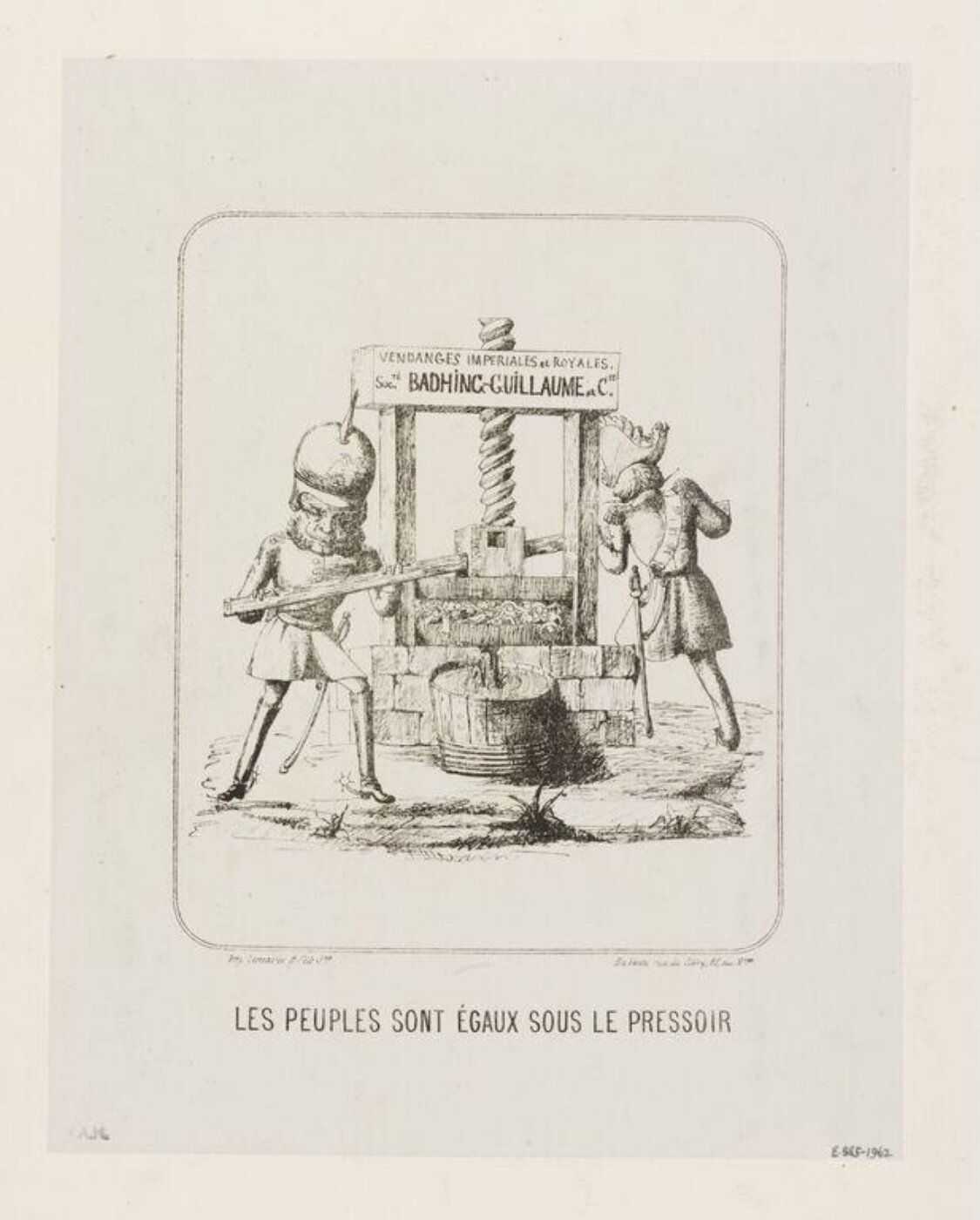 Unknown, Les Peuples sont Égaux Sous Le Pressoir