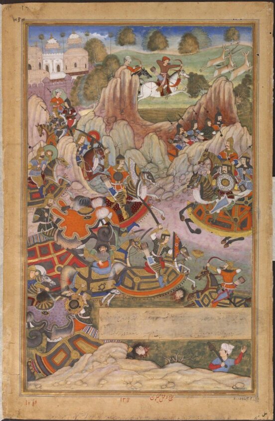 Mirza Ibrahim Husain  (ca. 1590-95) by Khem Karan