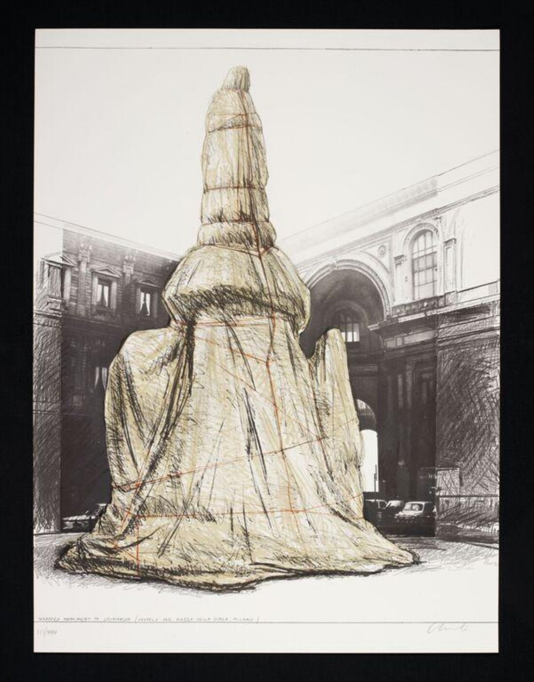 Christo, Wrapped Monument to Leonardo