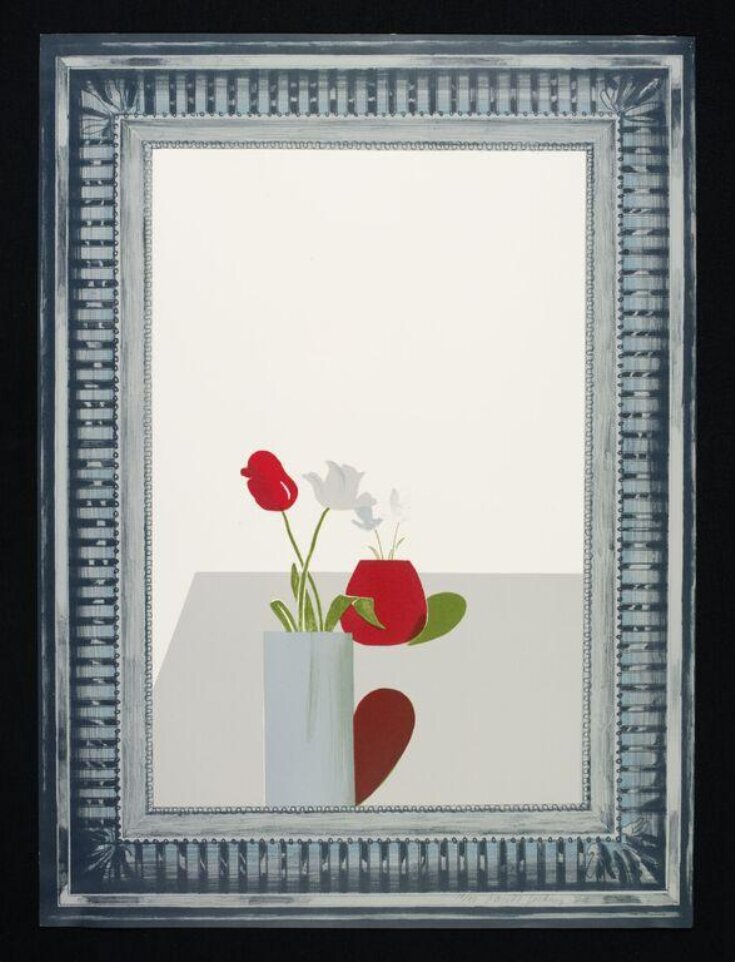 Picture of a still life which has an elaborate silver frame top image