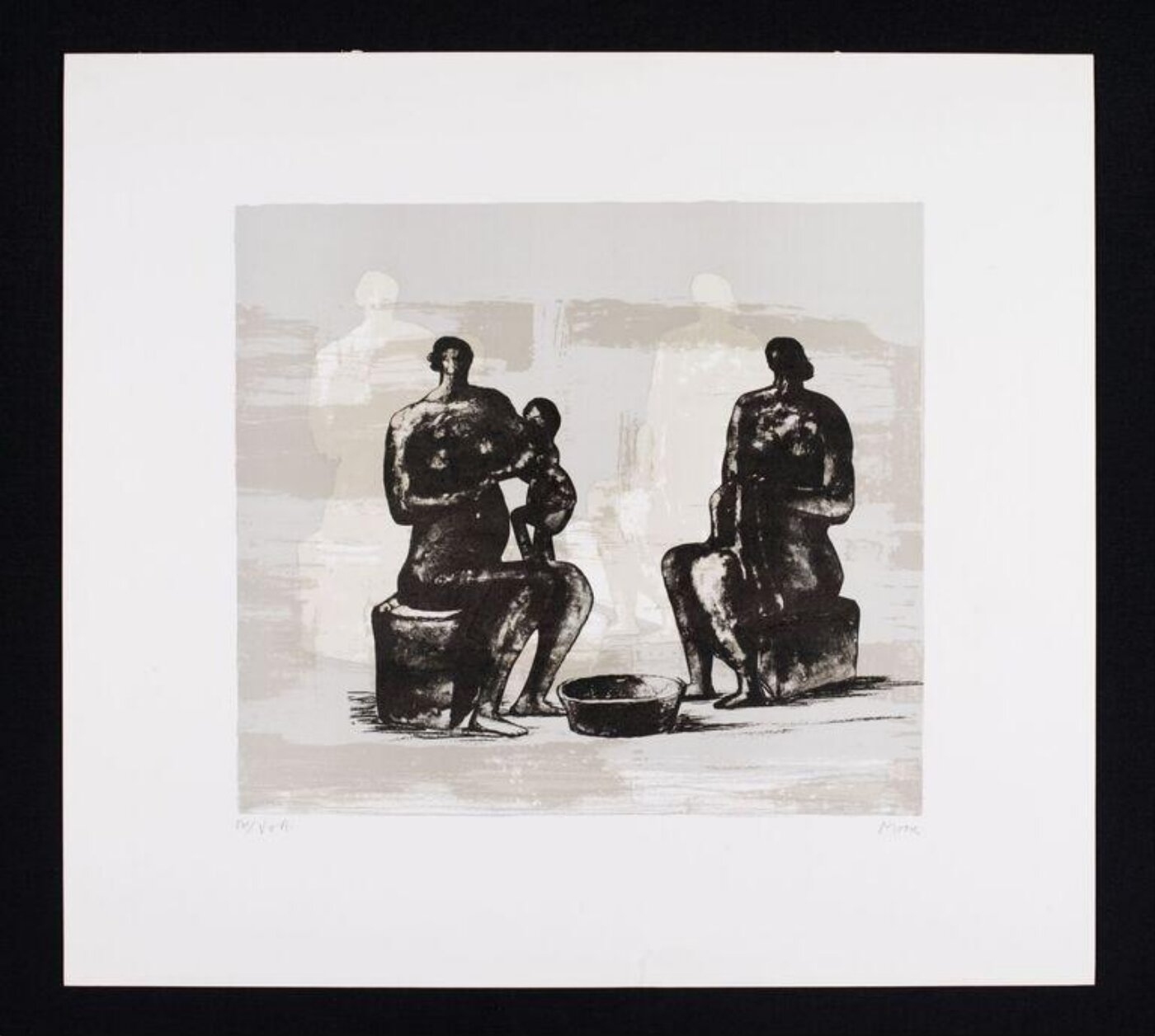 Henry Moore, Two Women Bathing Child