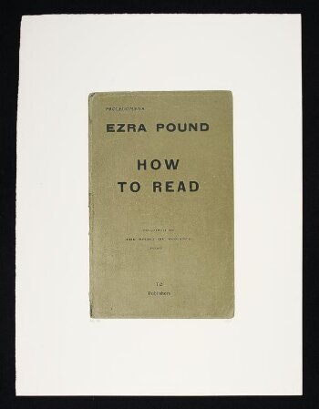 How to Read, Ezra Pound