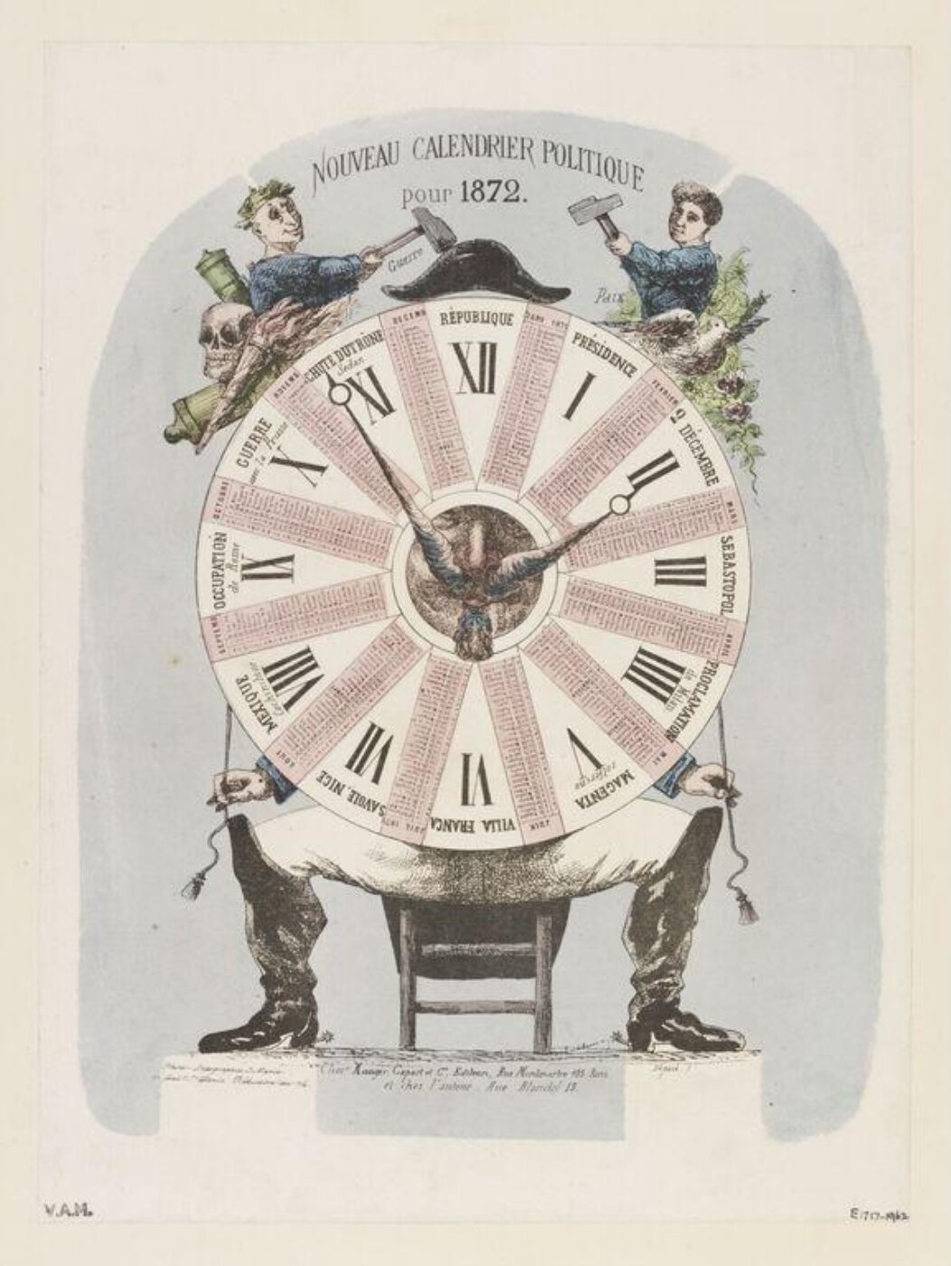 Unknown, Nouveau Calendrier Politique pour 1872