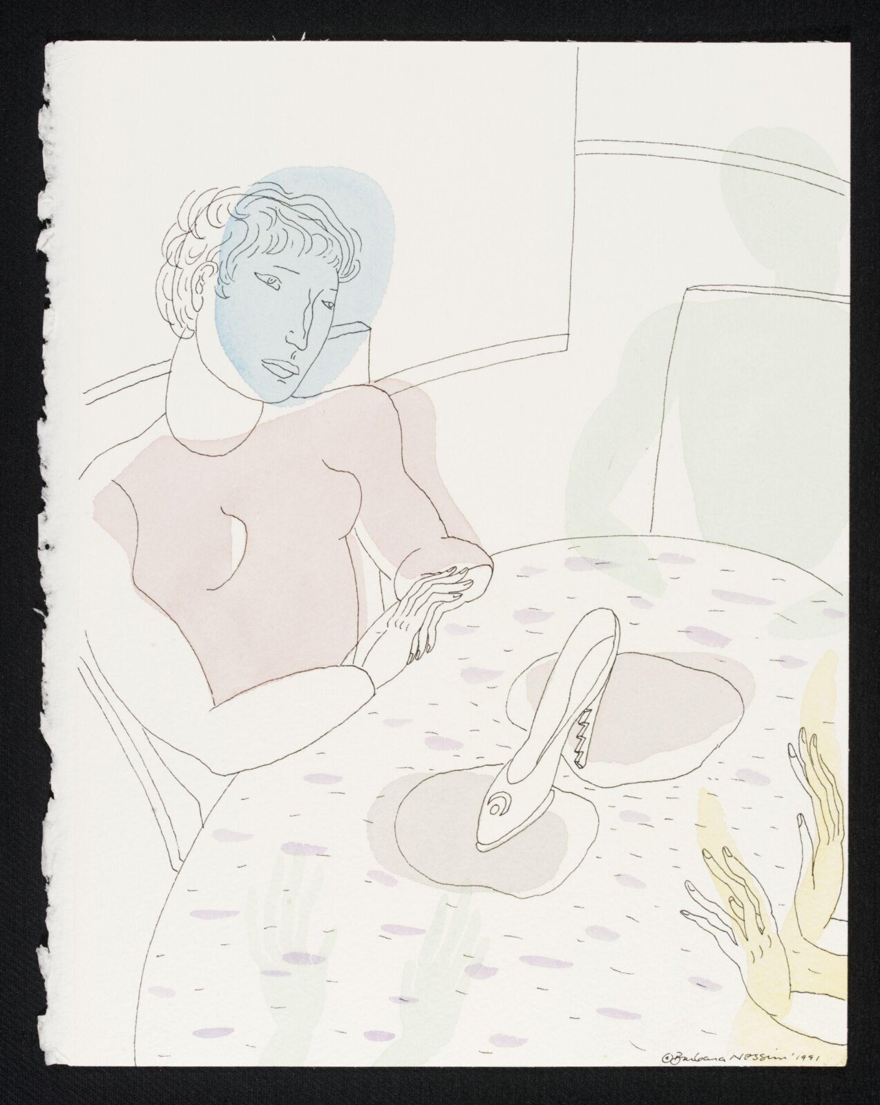 Drawing, Barbara Nessim, 1991