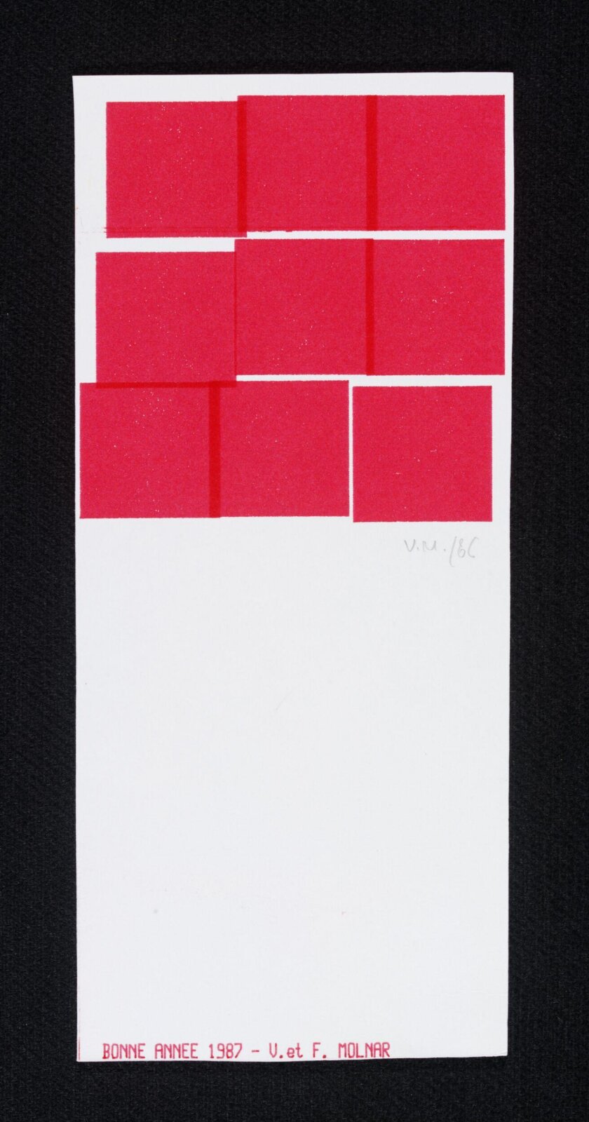 Bonne Annee 1987, Vera Molnar, 1986