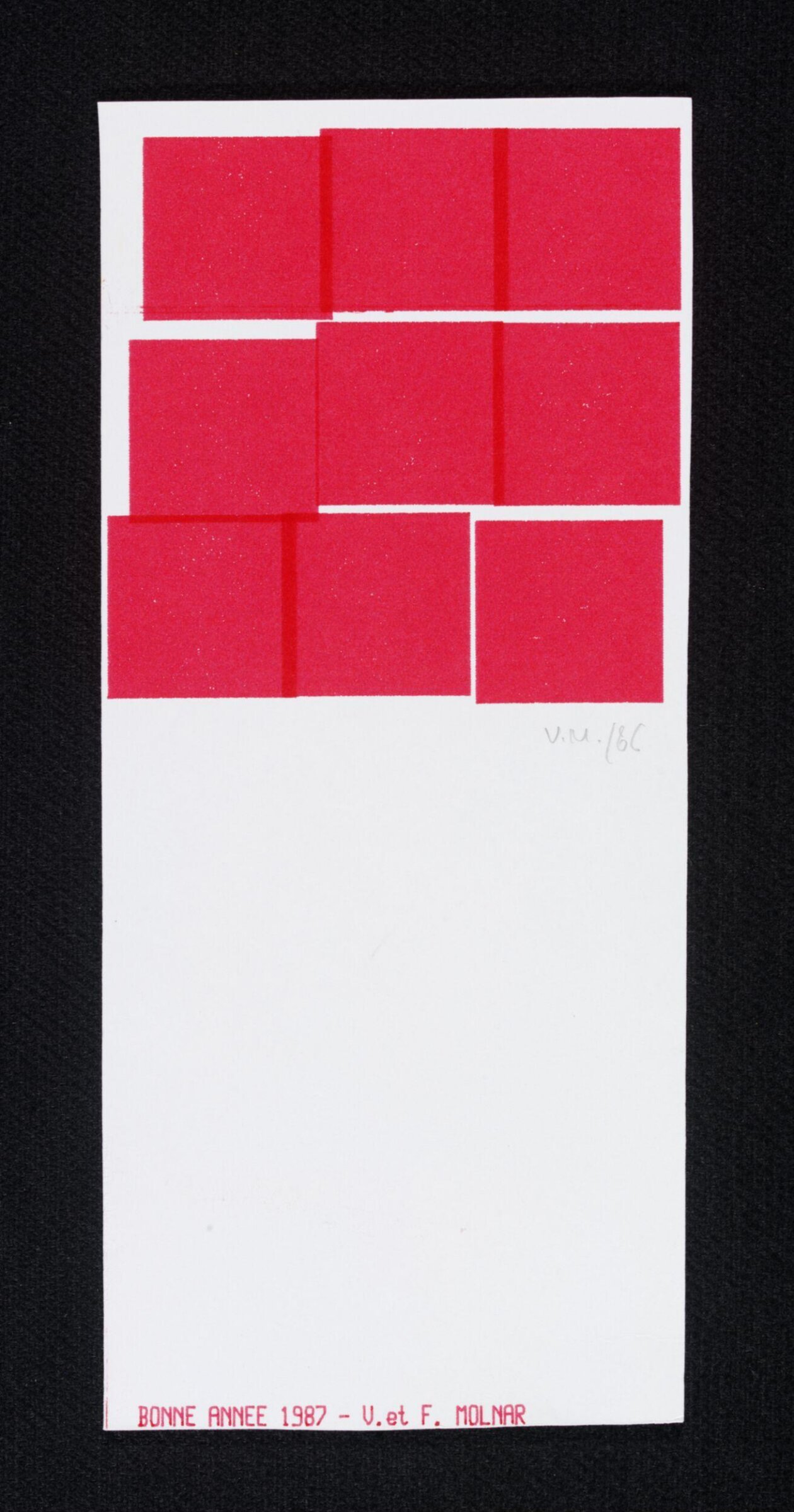 Bonne Annee 1987, Vera Molnar, 1986