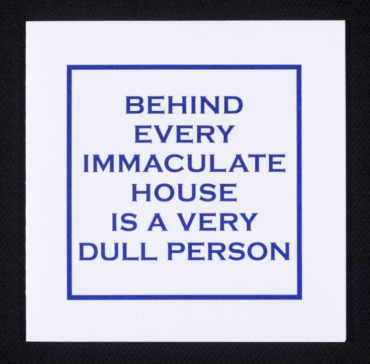 Behind every immaculate house is a very dull person image
