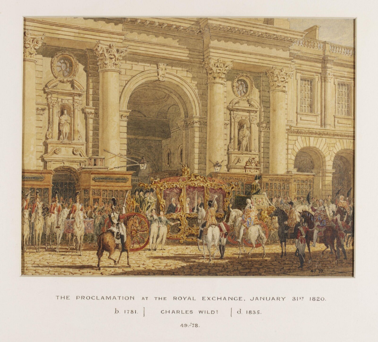 Watercolour, Charles Wild, c. 1821