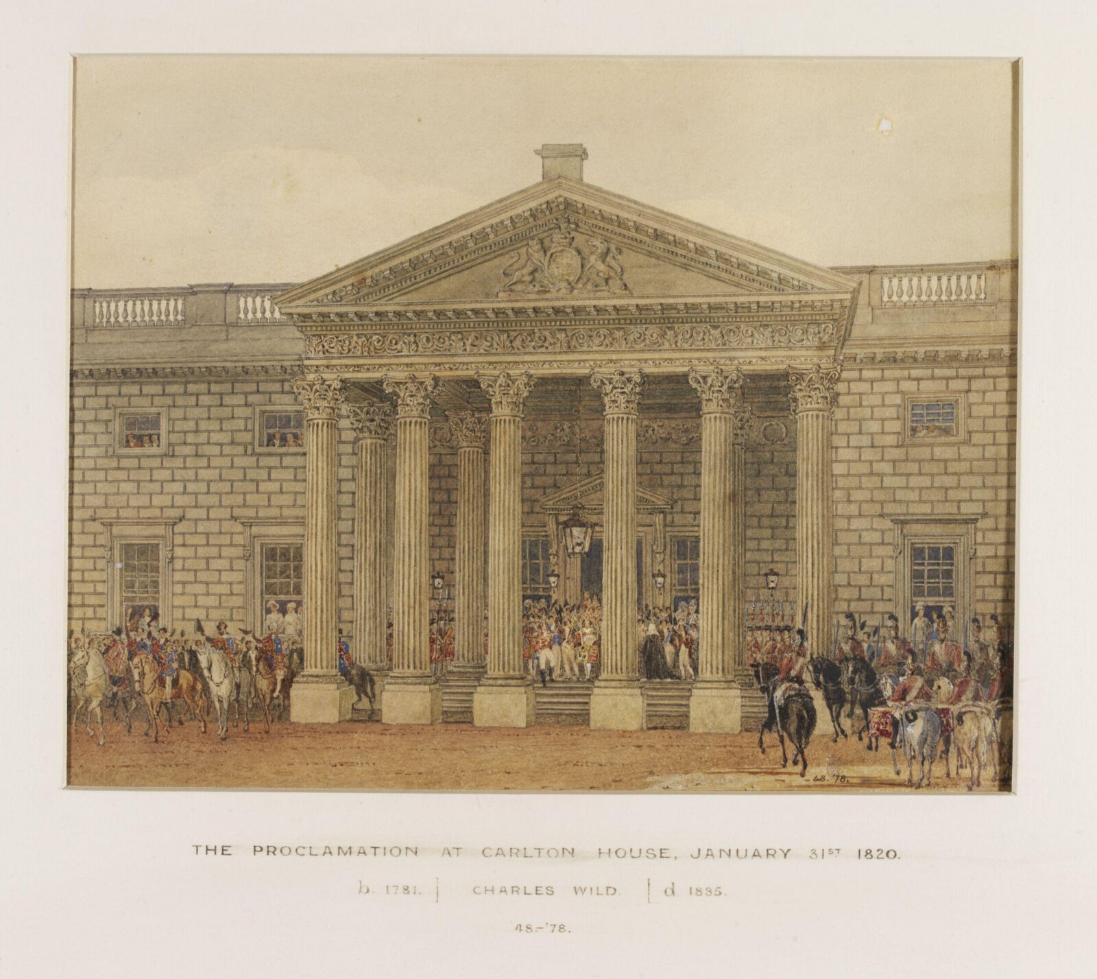 Watercolour, Charles Wild, c. 1821