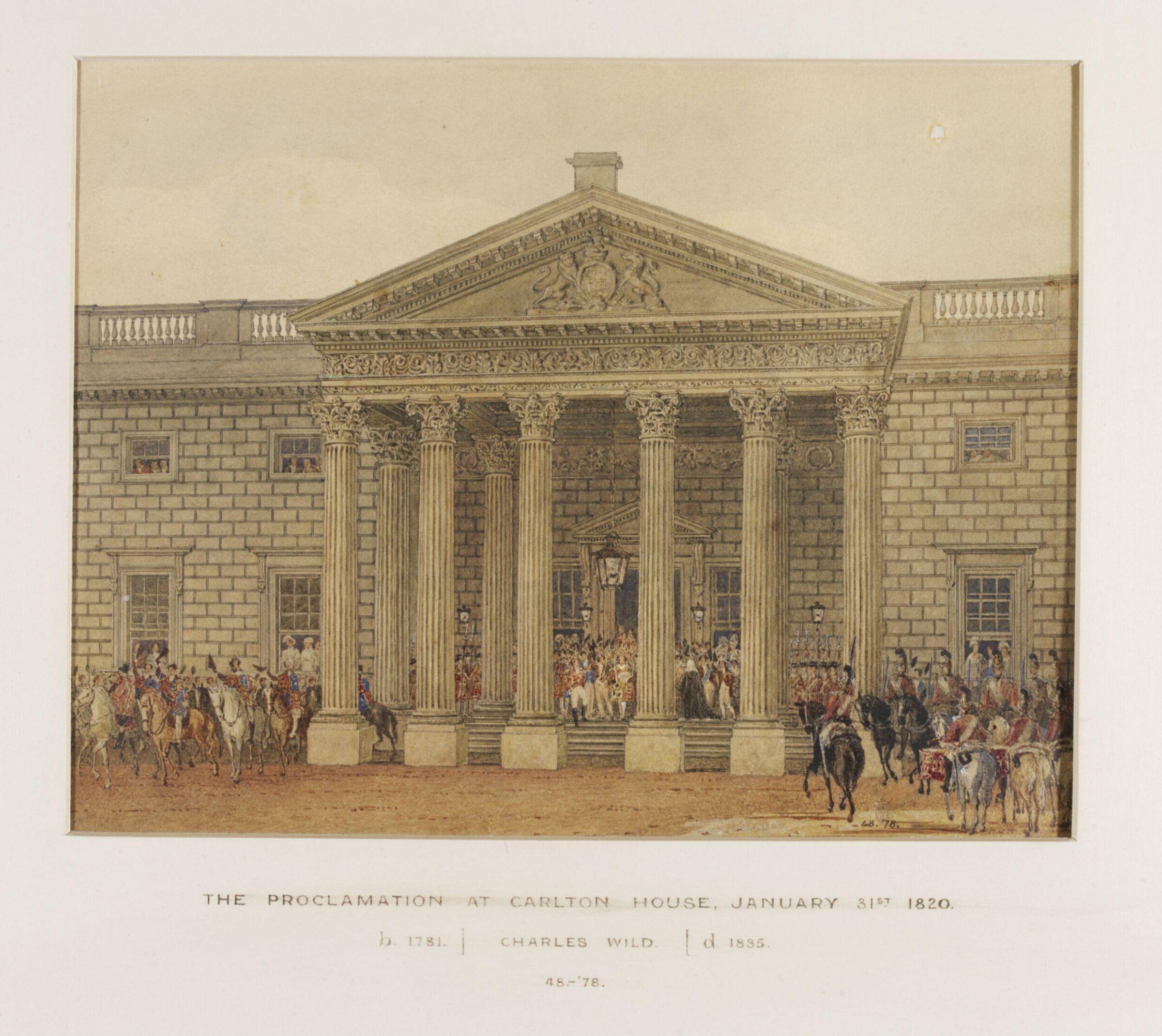 Watercolour, Charles Wild, c. 1821