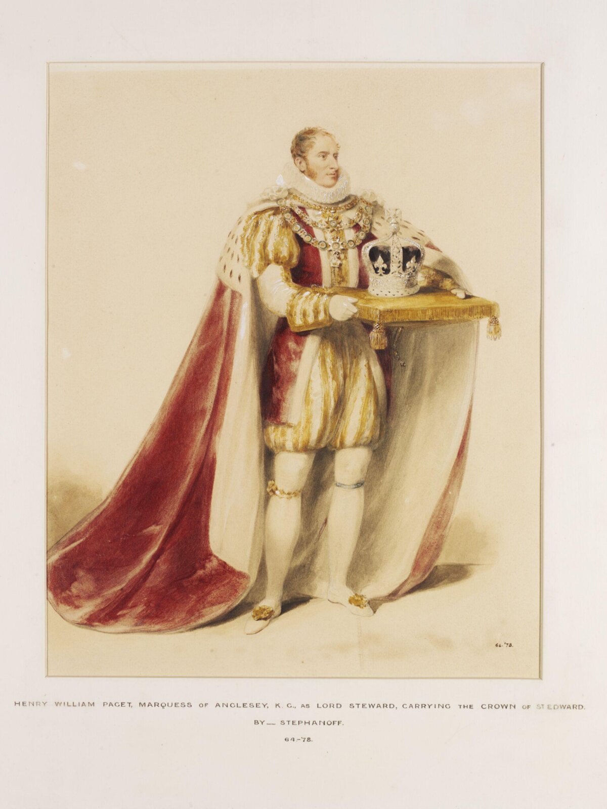 Watercolour, Francis Philip Stephanoff, c. 1821