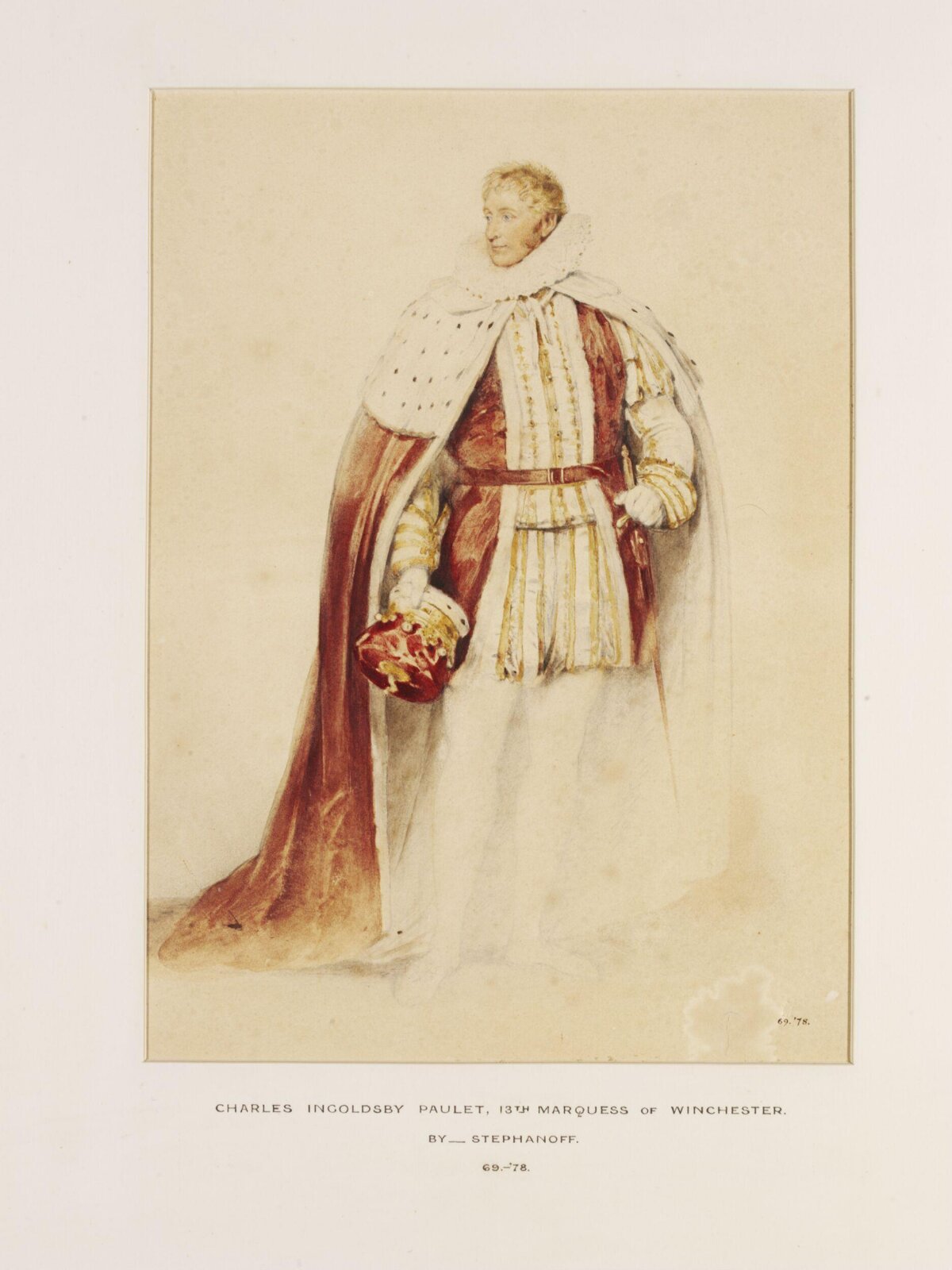 Watercolour, Francis Philip Stephanoff, c. 1821