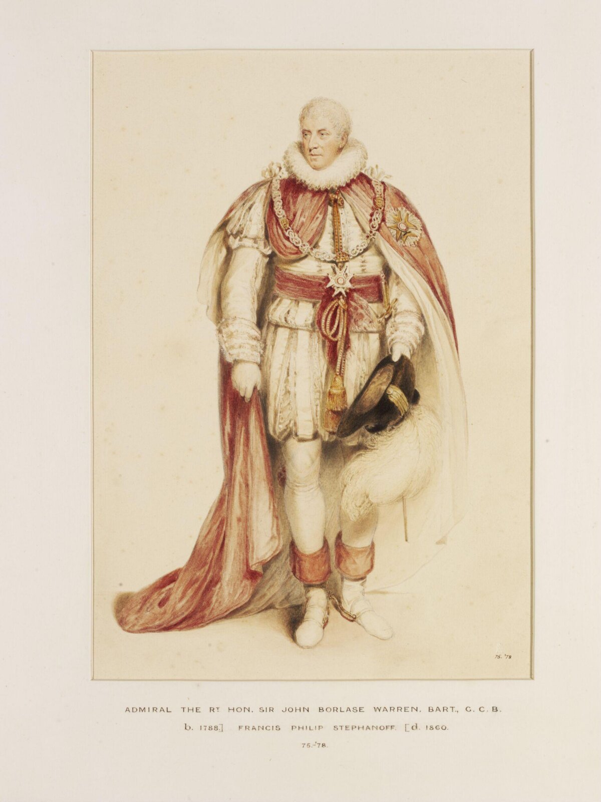 Watercolour, Francis Philip Stephanoff, c. 1821