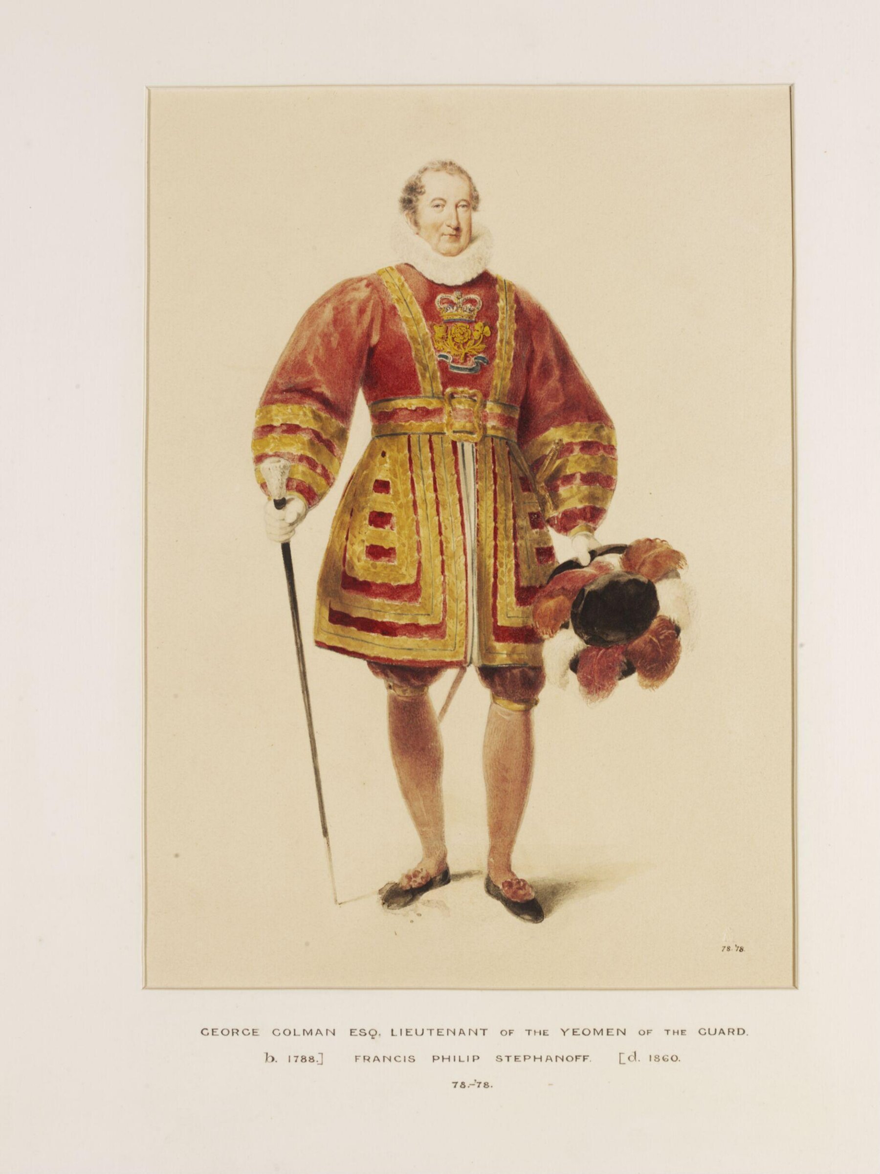 Watercolour, Francis Philip Stephanoff, c. 1821