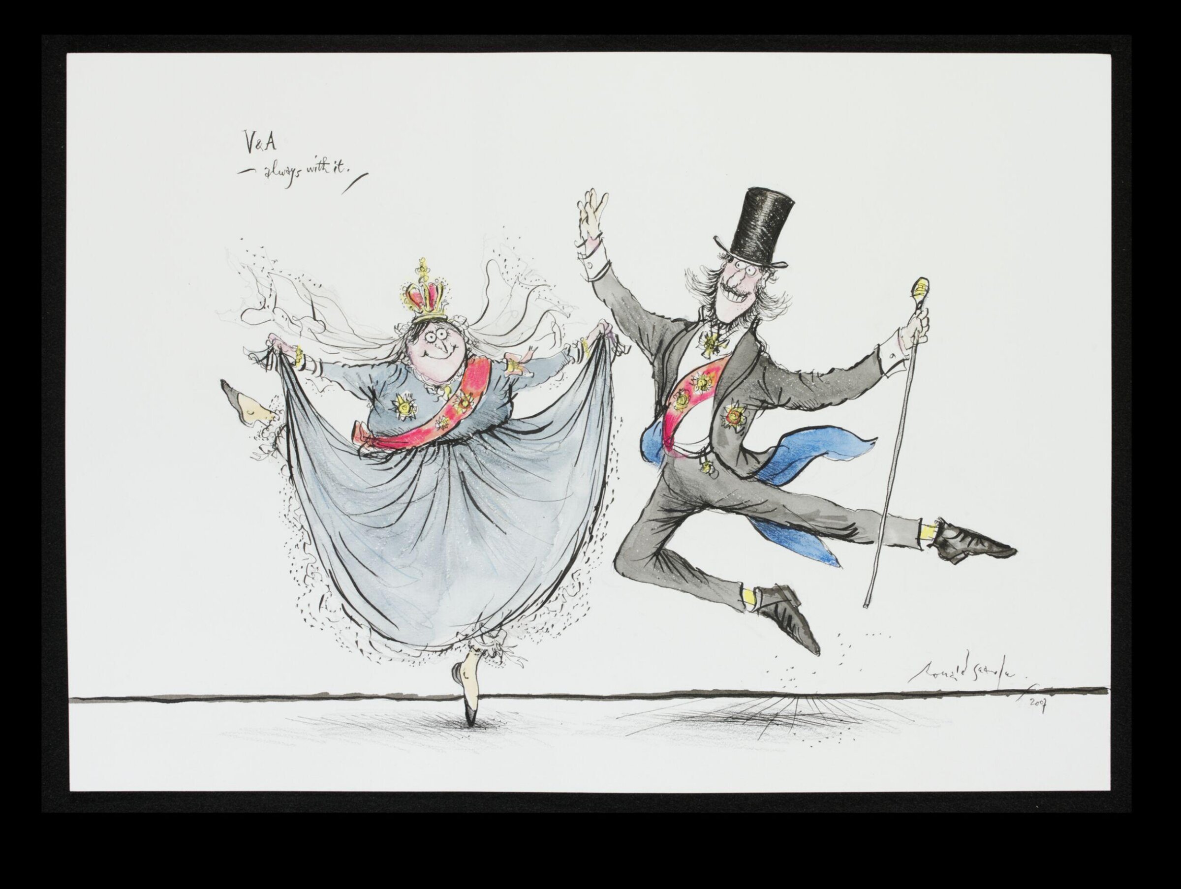 Contribution to V&A's 150th anniversary album, Ronald Searle, 2007